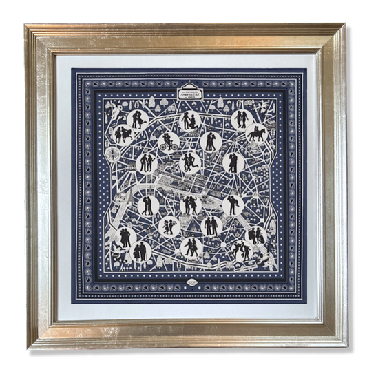 HERMES AMOUREAUX DE PARIS SCARF FRAMED HERMES SCARF AT VINTAGE LUXE UP