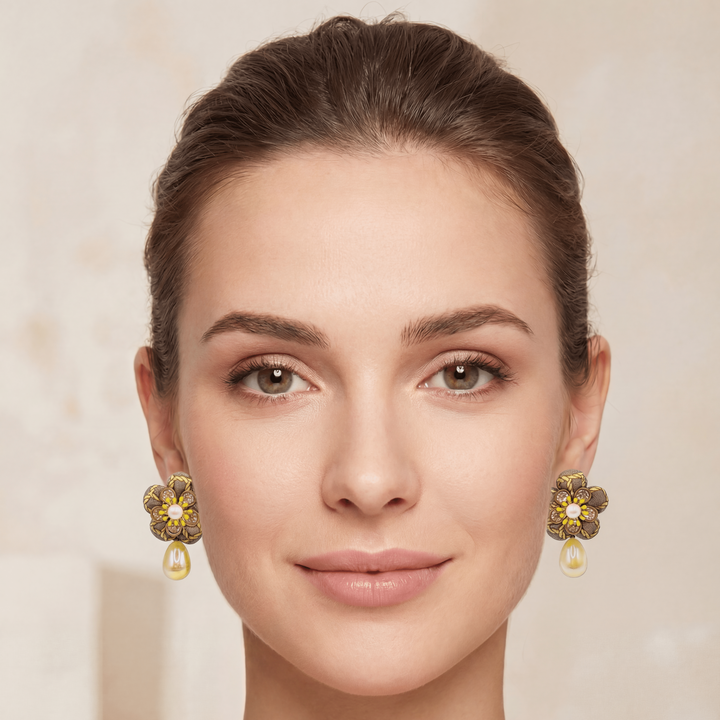 Hermes Necktie Drop Earrings by Flock by Wild at Vintage Luxe Up