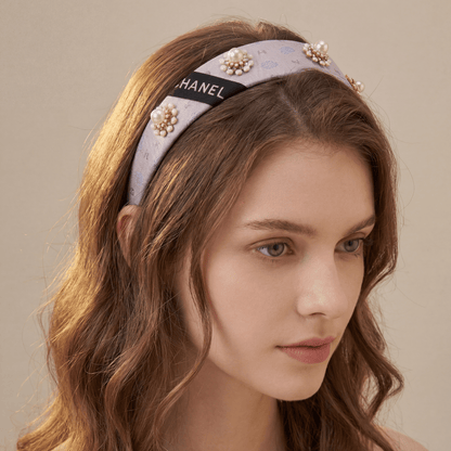CC Pearl Vintage Silk Necktie Headband