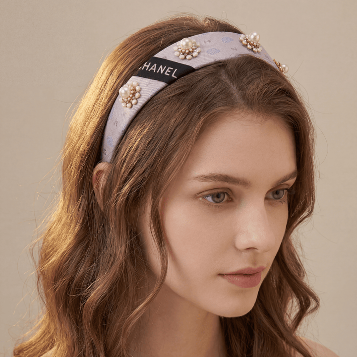 CC Pearl Vintage Silk Necktie Headband