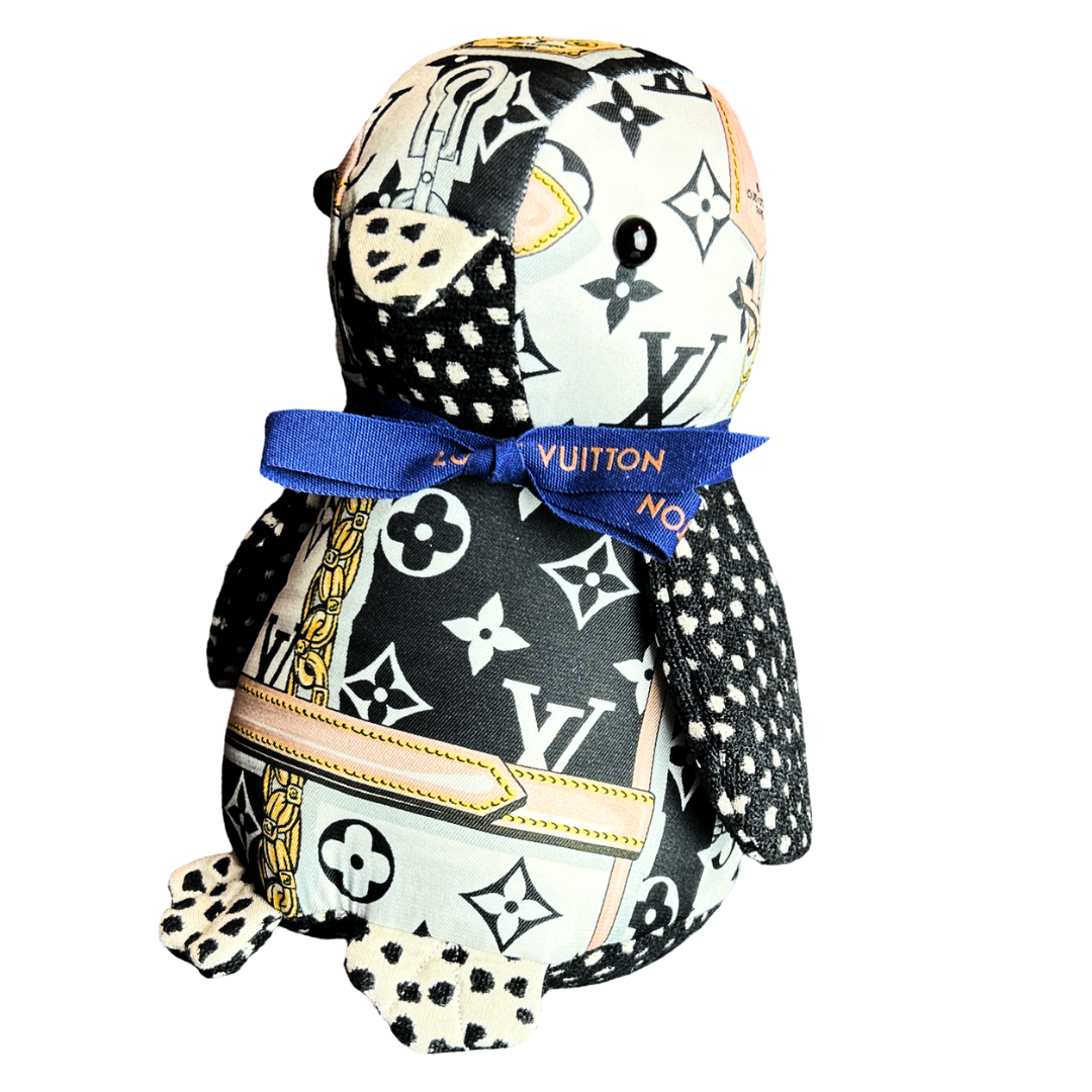 Louis Vuitton LV Monogram Scarf Patchwork Penguin at Vintage Luxe Up````````