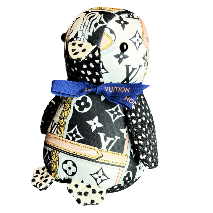 Louis Vuitton LV Monogram Scarf Patchwork Penguin at Vintage Luxe Up````````