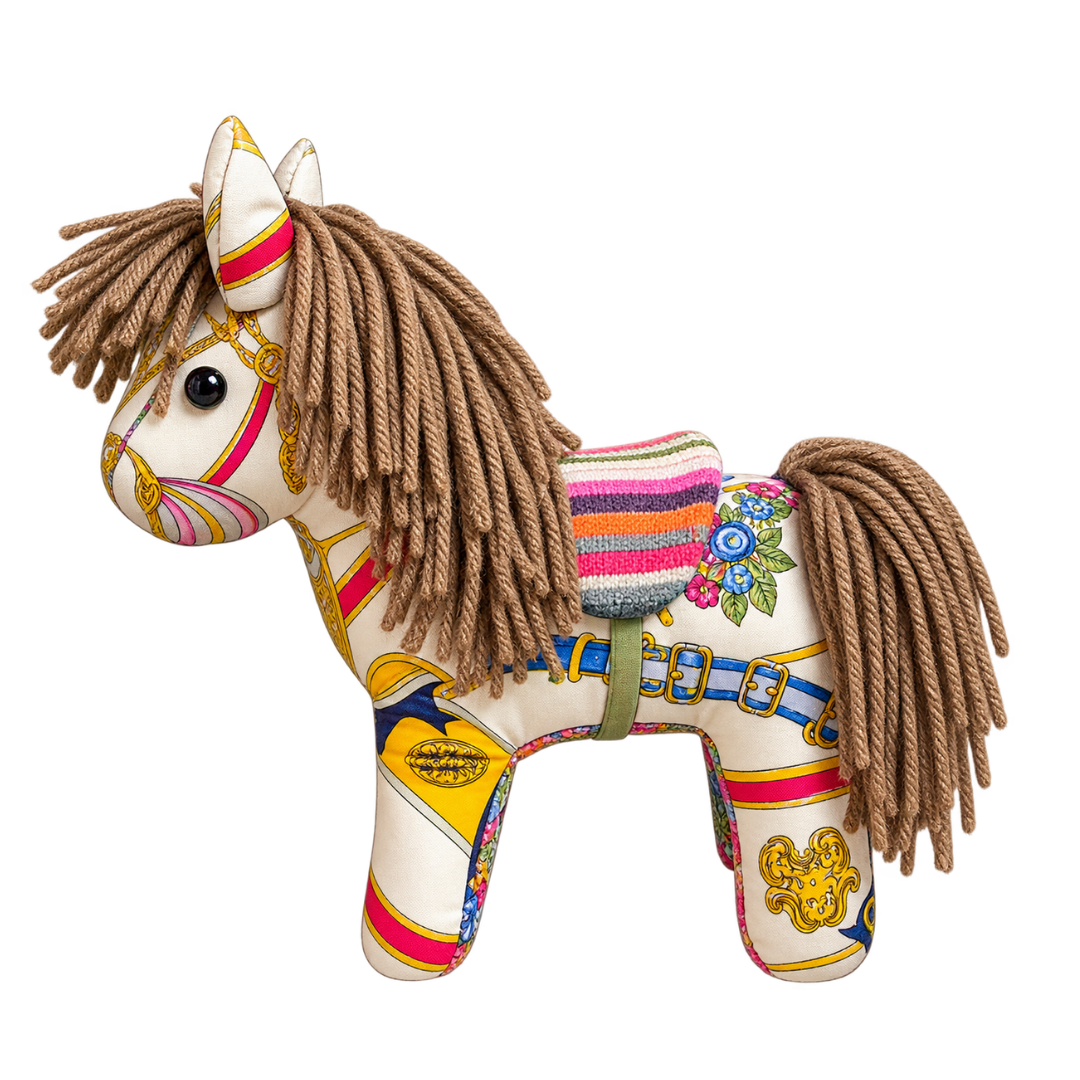 Qu'Importe le Flacon Vintage Silk Scarf Noble Pony