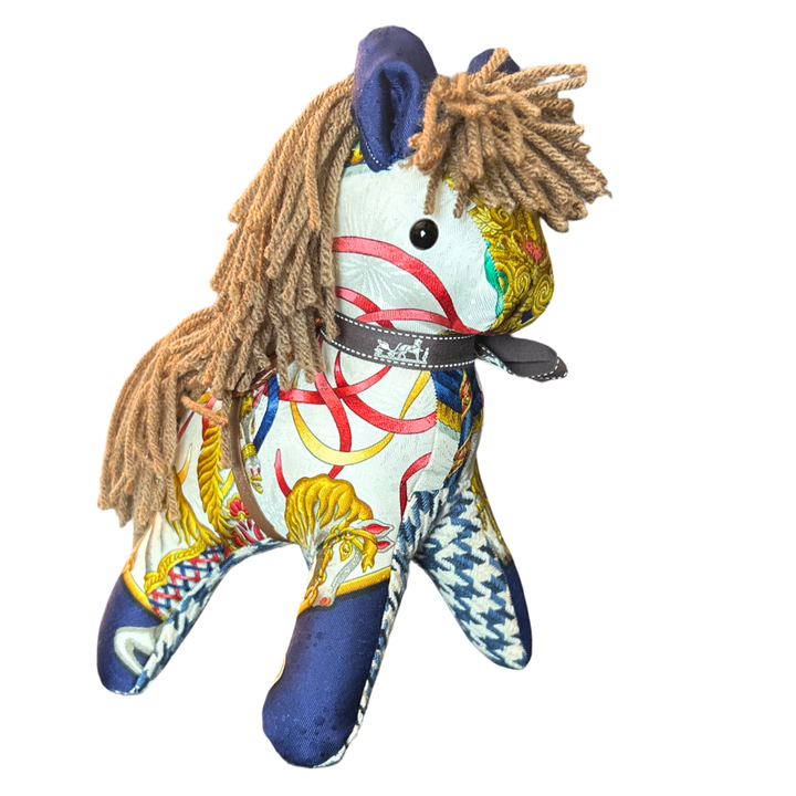 Hermes Luna Park Scarf Patchwork Pony at VintageLuxeUp.com