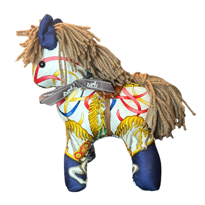 Hermes Luna Park Scarf Patchwork Pony at VintageLuxeUp.com