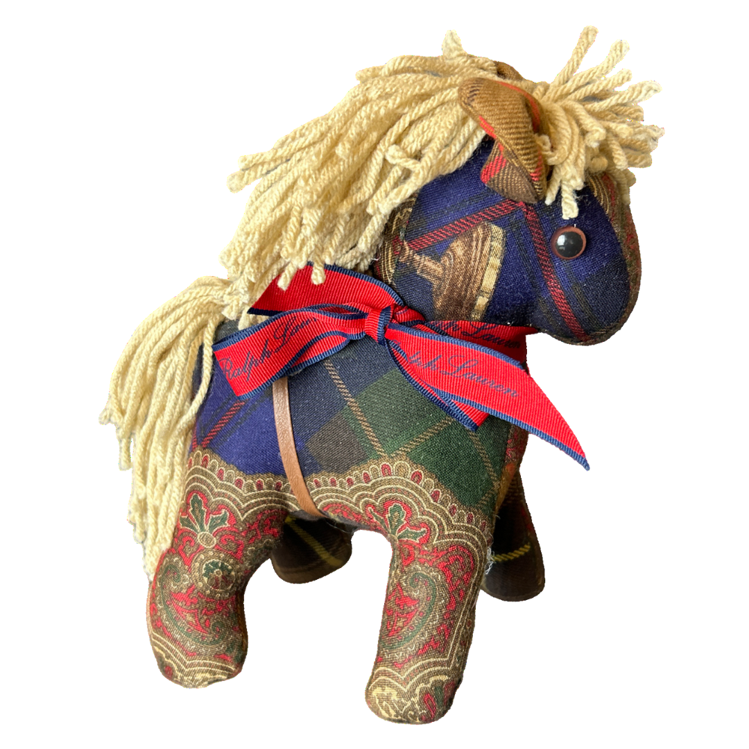 Ralph Lauren Paisley Scarf Patchwork Pony at VintageLuxeUp.com