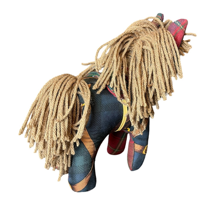 Ralph Lauren Equestrian Scarf Patchwork Pony at VintageLuxeUp.com