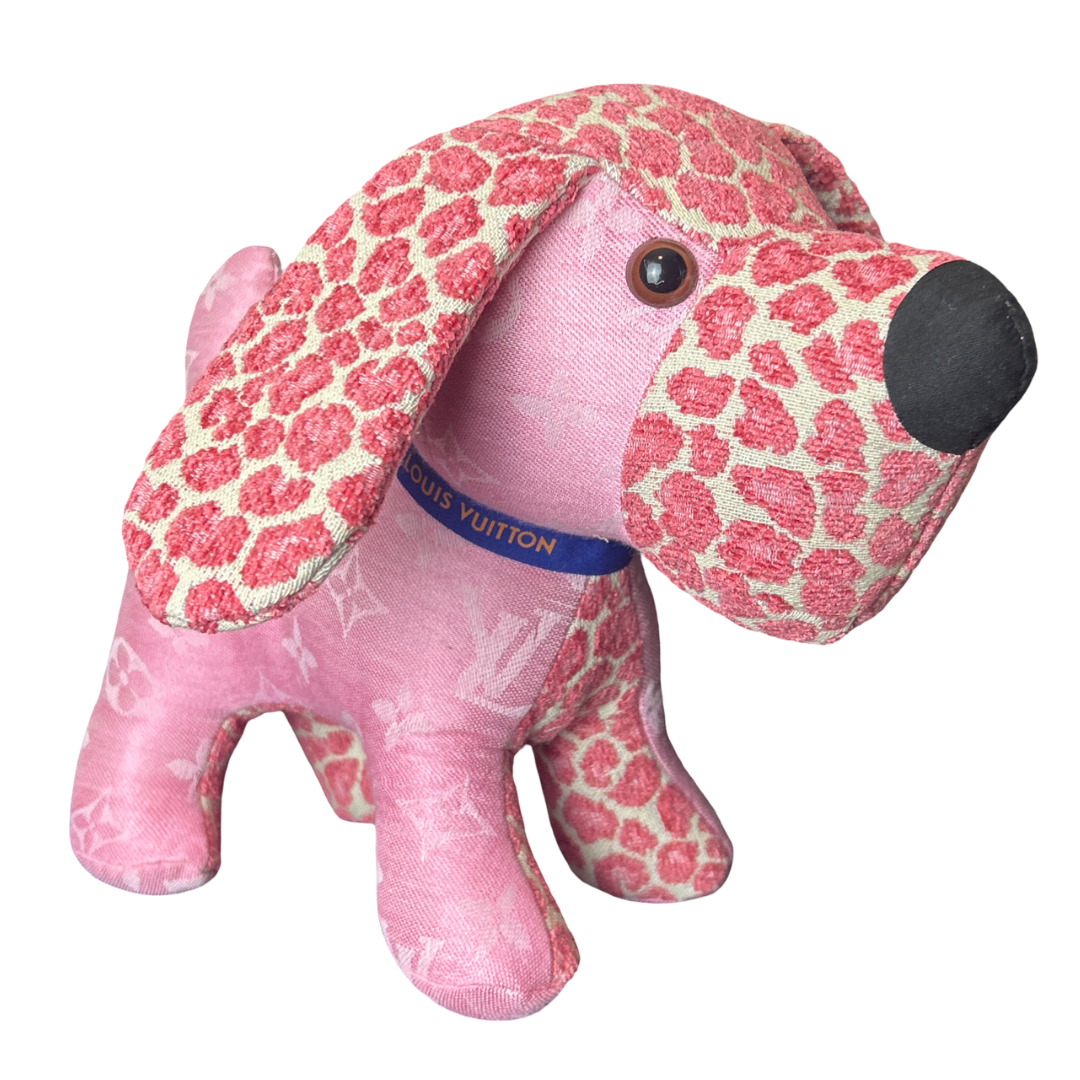 Louis Vuitton LV Monogram Pink  Scarf Patchwork Puppy at Vintage Luxe Up````````````````