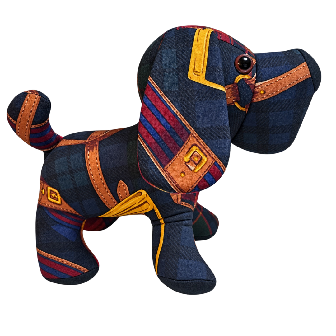 Black Watch Tartan Vintage Silk Scarf Loyal Puppy