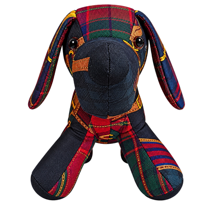 Black Watch Tartan Vintage Silk Scarf Loyal Puppy