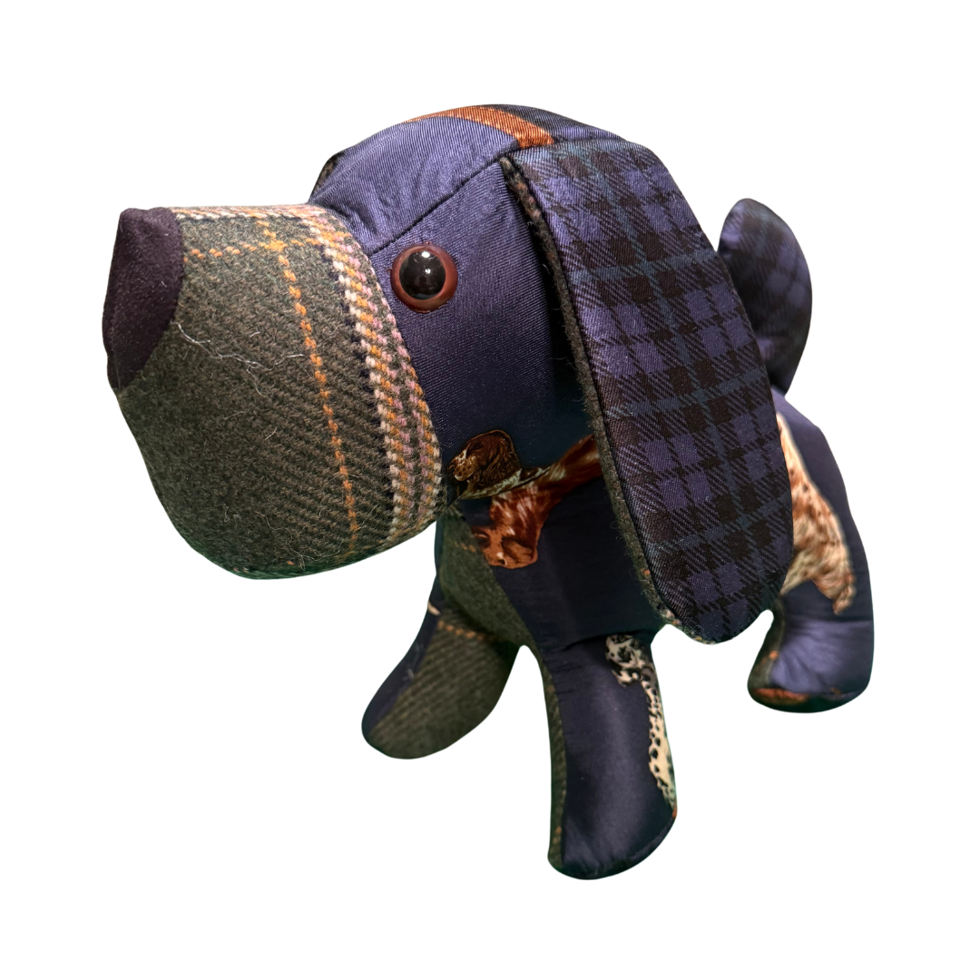 Tartan Vintage Silk Scarf Loyal Puppy
