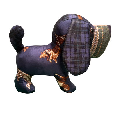 Tartan Vintage Silk Scarf Loyal Puppy
