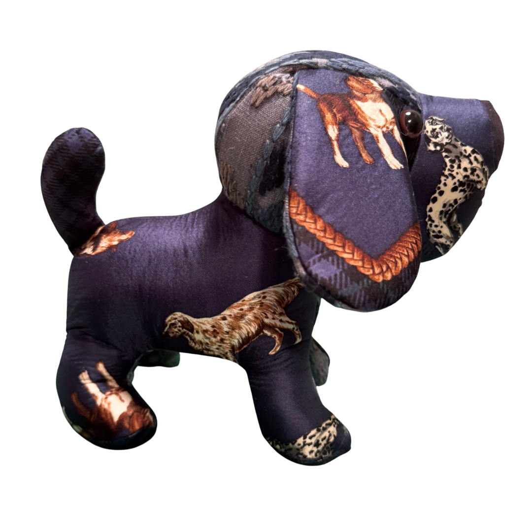 Tartan Vintage Silk Scarf Loyal Puppy