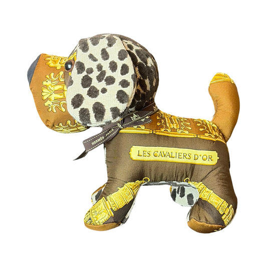 hermes cavaliers d'or scarf puppy