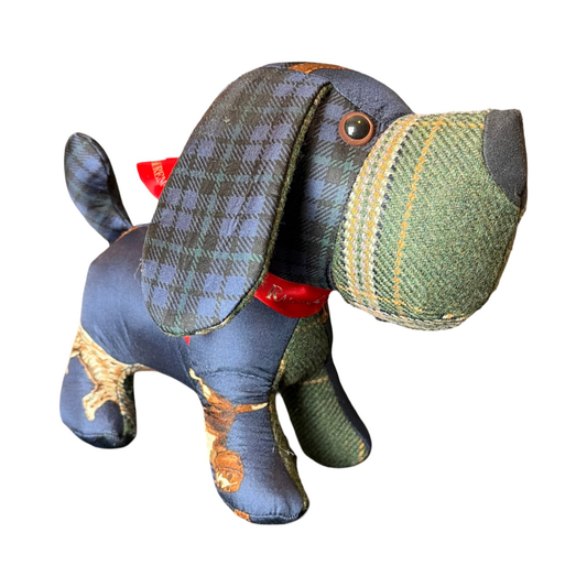 Tartan Vintage Silk Scarf Loyal Puppy