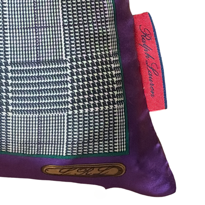 Prince of Wales Equestrian Vintage Scarf Pillow 22"