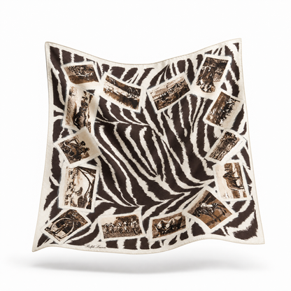 Safari Vintage Silk Scarf Lucky Elephant