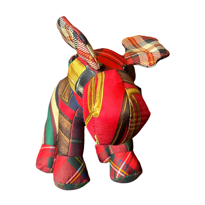 Ralph Lauren equestrian scarf patchwork moose at vintage luxe up