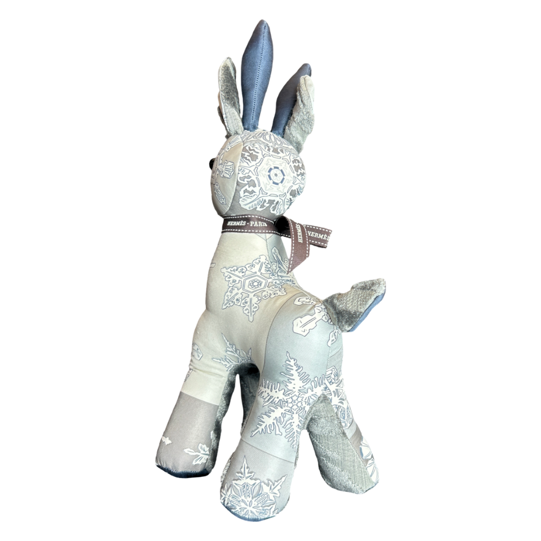 Feux d'Hiver Vintage Silk Scarf Guide Reindeer