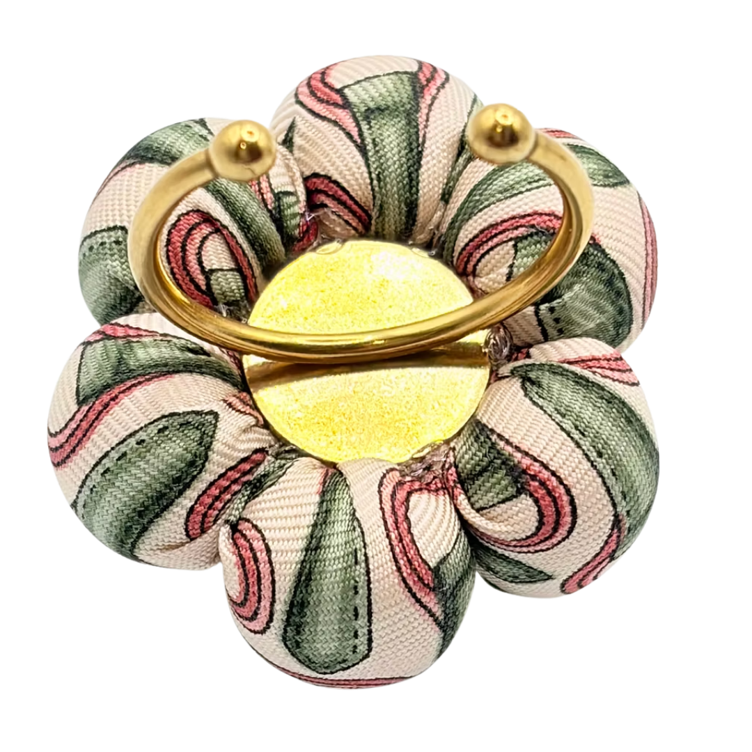 Belt Print Ladybug Vintage Silk Necktie Ring