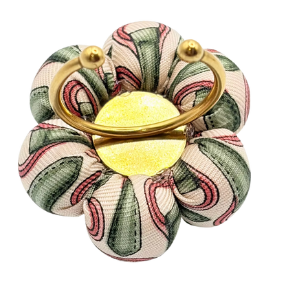 Belt Print Ladybug Vintage Silk Necktie Ring
