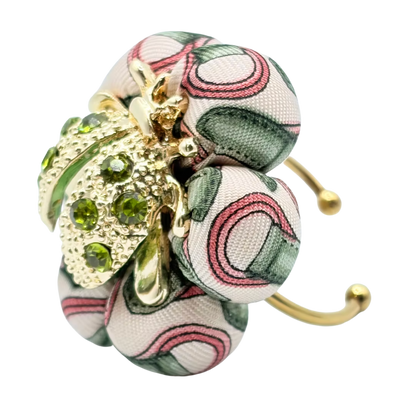 Belt Print Ladybug Vintage Silk Necktie Ring