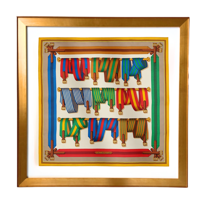 Hermes Sangles Forever Scarf | Framed Hermes Scarf exclusively at Vintage Luxe Up