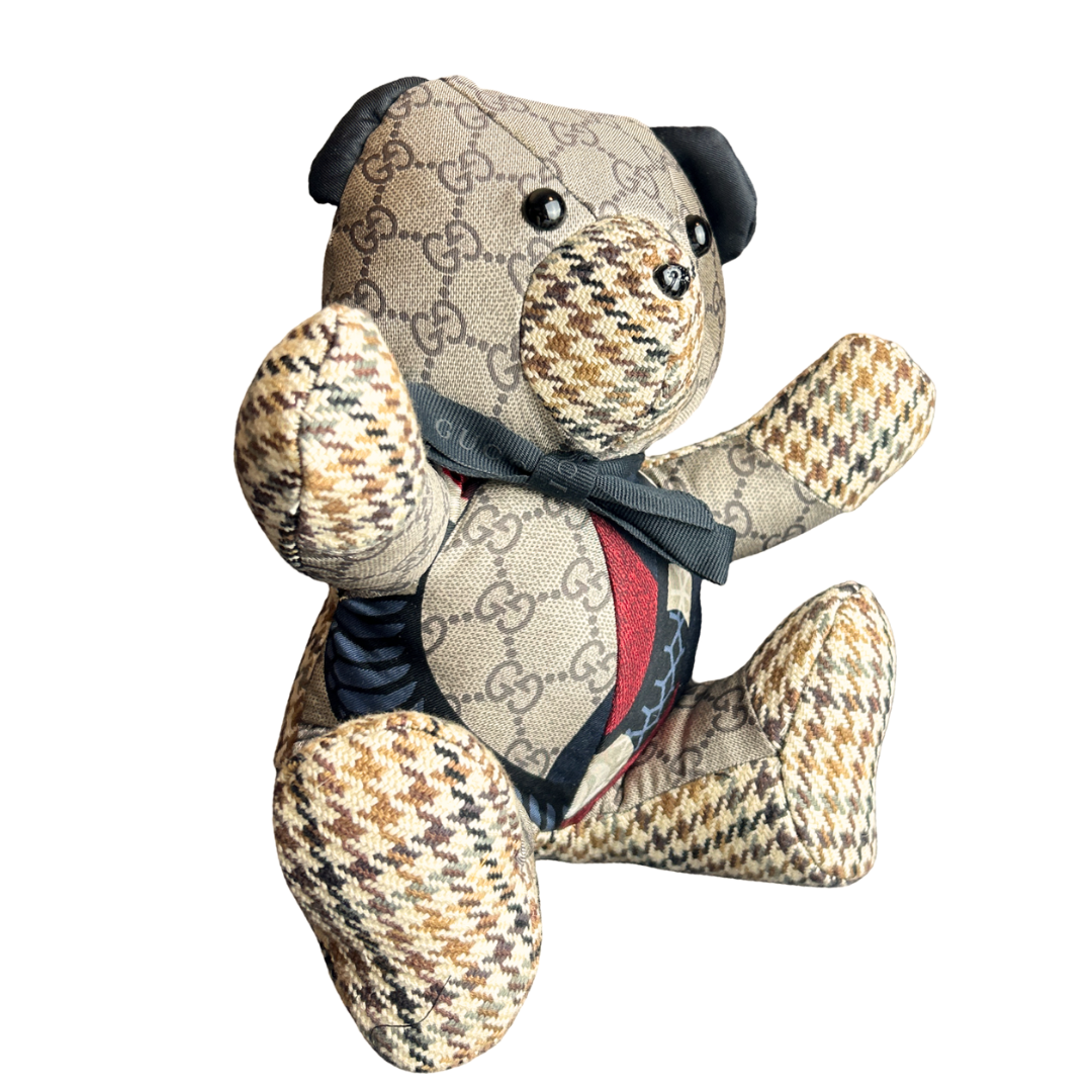Gucci GG Logo Scarf Teddy Bear at Vintage Luxe Up