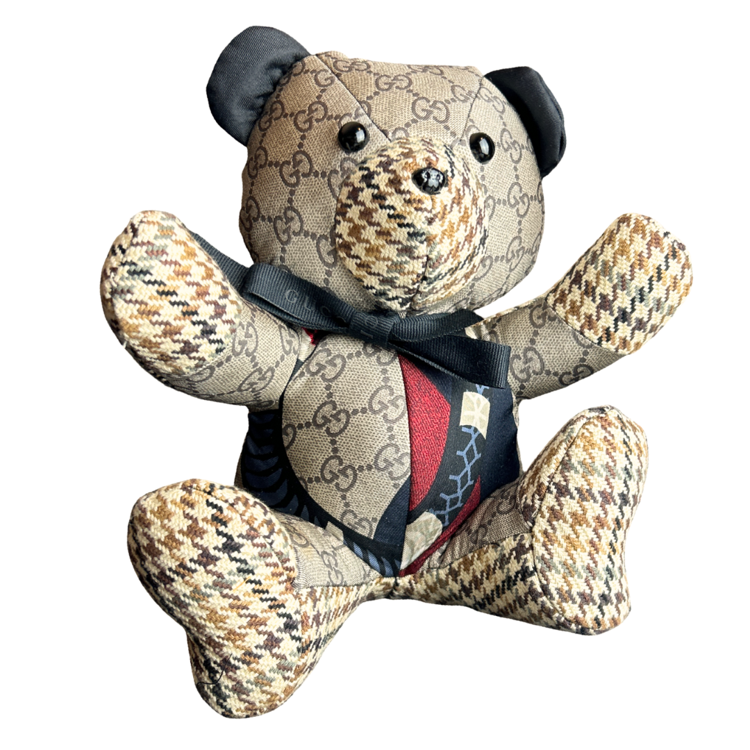 Gucci GG Logo Scarf Teddy Bear at Vintage Luxe Up