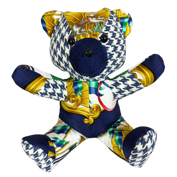 Luna Park Vintage Silk Scarf Tender Teddy Bear