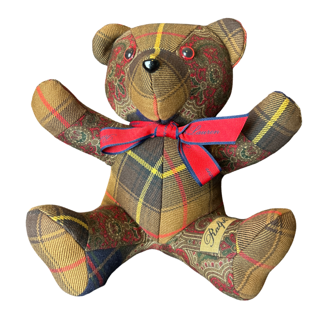 Ralph Lauren Equestrian Scarf Teddy Bear at Vintage Luxe Up
