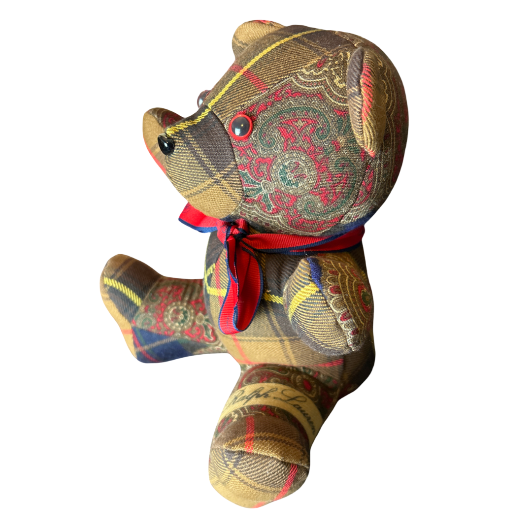 Ralph Lauren Equestrian Scarf Teddy Bear at Vintage Luxe Up