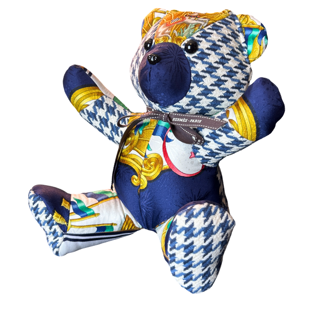 Hermes Luna Park Scarf Teddy Bear at Vintage Luxe Up