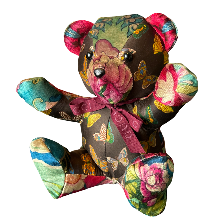 Gucci Farfalle Butterfly Scarf Teddy Bear at Vintage Luxe Up