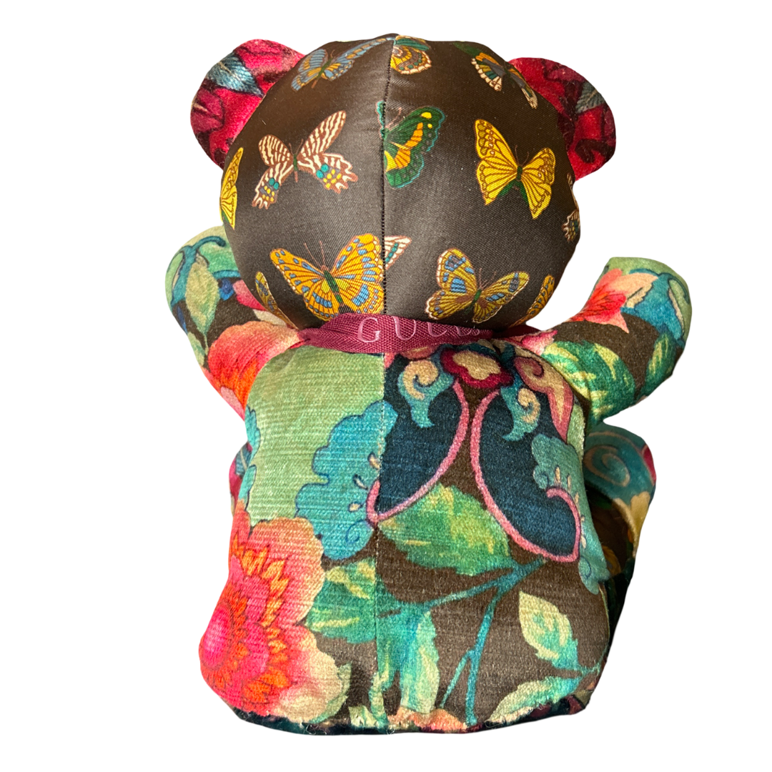 Farfalle Vintage Silk Scarf Tender Teddy Bear