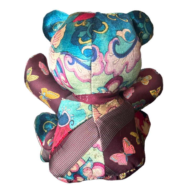 Farfalle Vintage Silk Scarf Tender Teddy Bear
