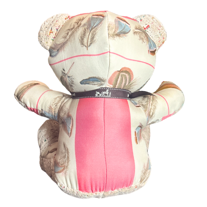 Plumes Vintage Silk Scarf Tender Teddy Bear