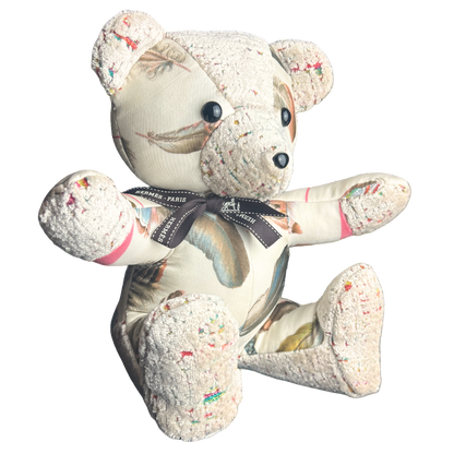 Hermes Les Plumes Scarf Teddy Bear at Vintage Luxe Up