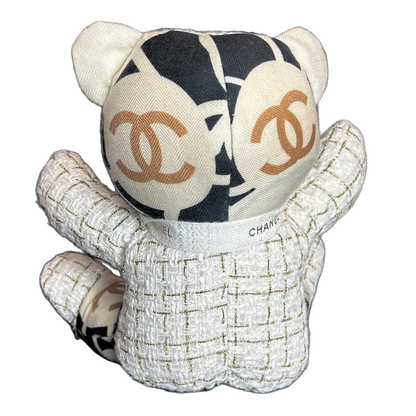 CC Vintage Silk & Cashmere Scarf Tender Teddy Bear
