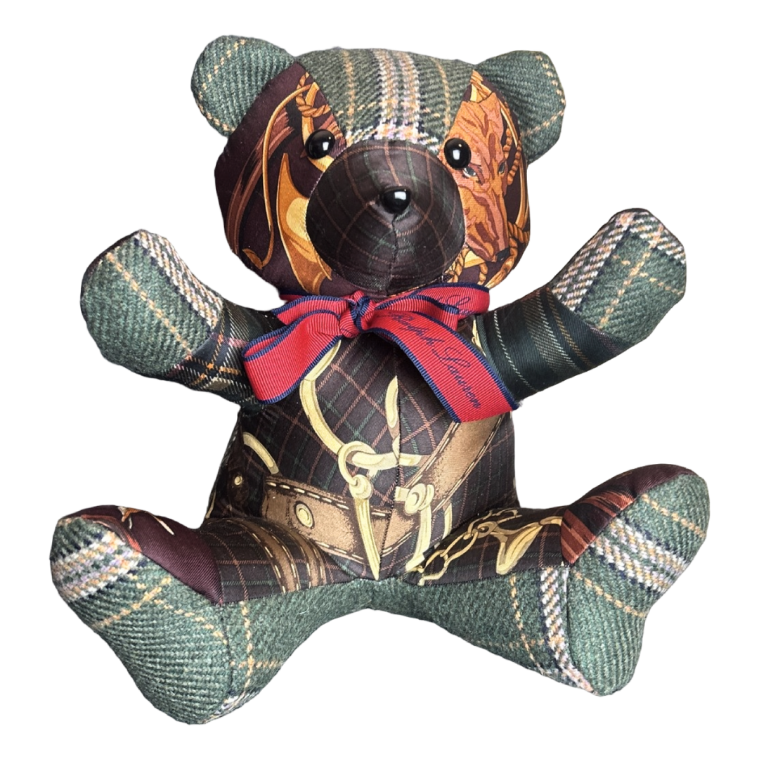 Ralph Lauren Equestrian Scarf Teddy Bear at Vintage Luxe Up