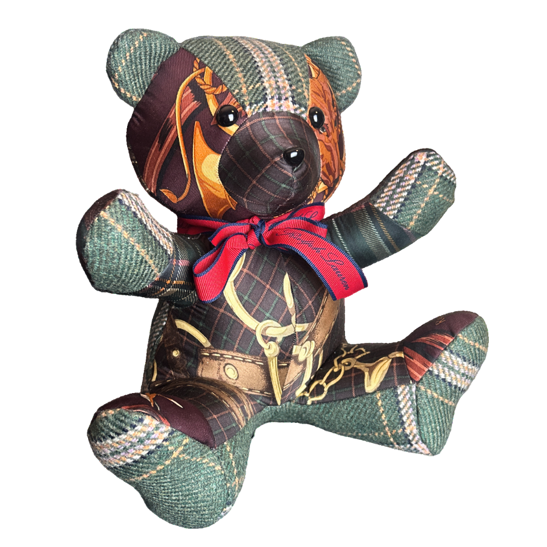 Ralph Lauren Equestrian Scarf Teddy Bear at Vintage Luxe Up