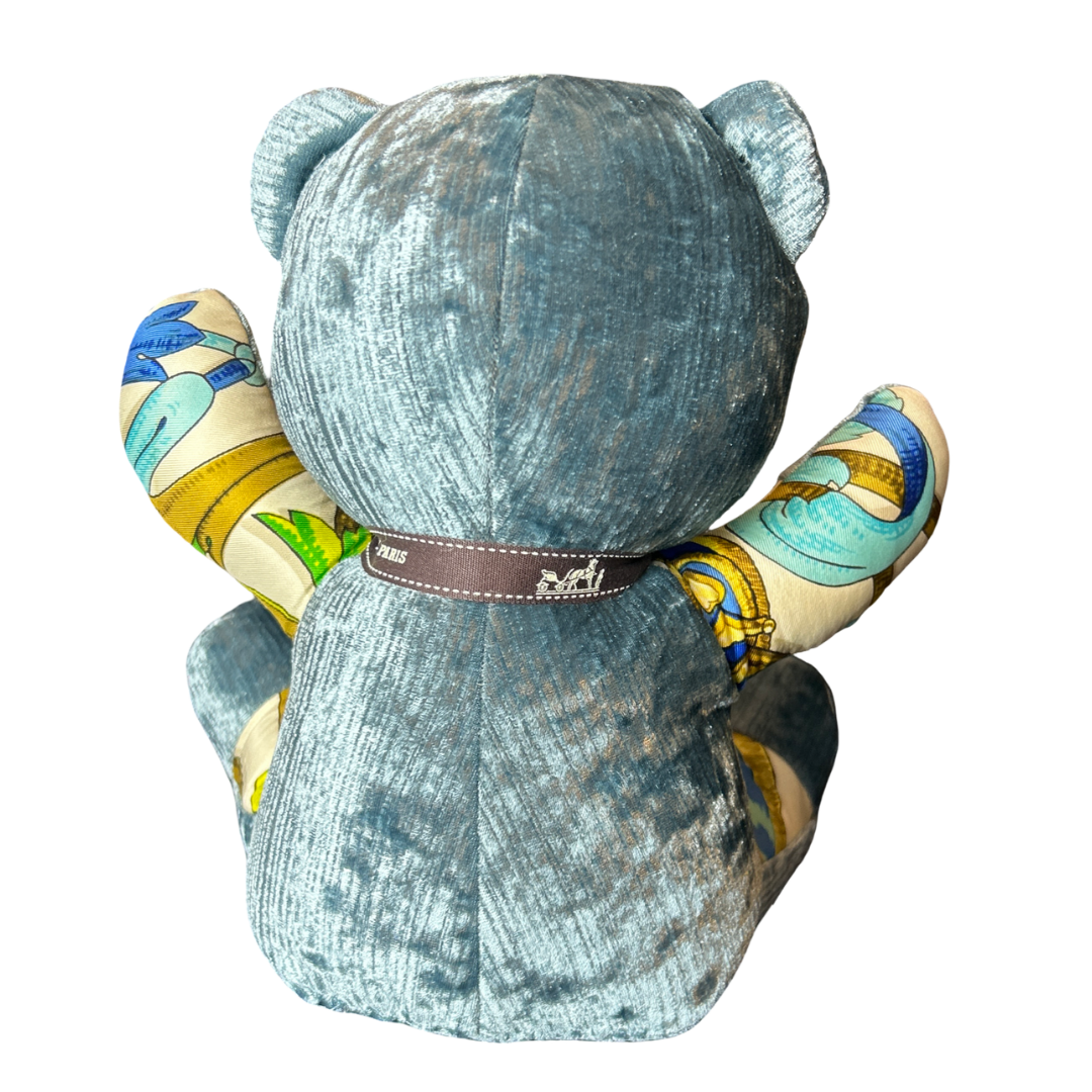 Mors a la Conetable Vintage Silk Scarf Tender Teddy Bear