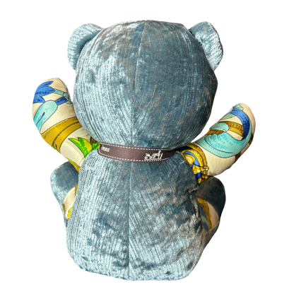 Mors a la Conetable Vintage Silk Scarf Tender Teddy Bear