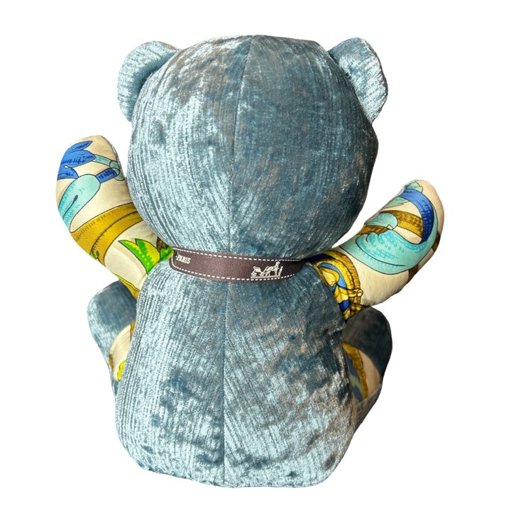 Mors a la Conetable Vintage Silk Scarf Tender Teddy Bear